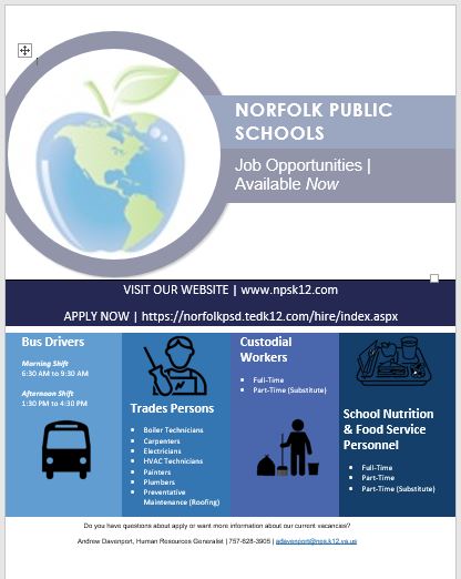 education jobs in norfolk va